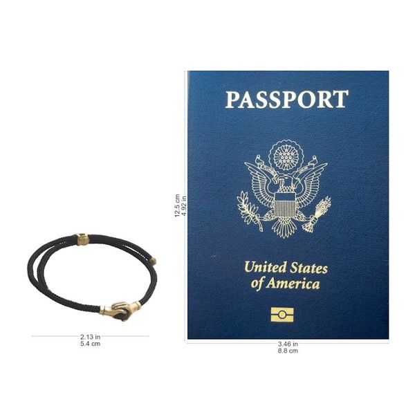 Alternate image for Brass and Black Obsidian Cord Unity Bracelet from Bali Golden Handshake