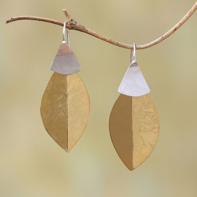 Alternate image for 22k Gold Plated Dangle Earrings from Bali Modern Fall