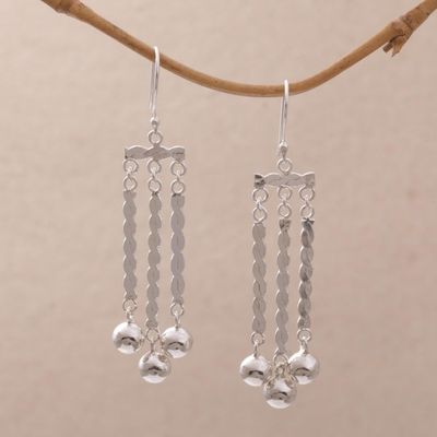 Alternate image for Sterling Silver Bauble Dangle Earrings from Bali Ballroom Candles