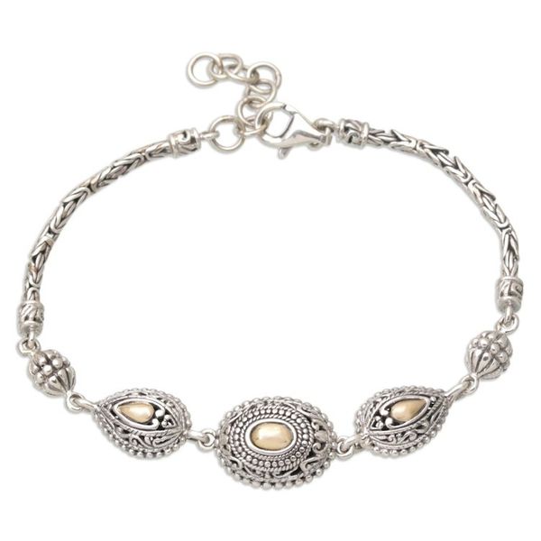 Alternate image for 18k Gold-Accented Sterling Silver Pendant Bracelet from Bali Endless Loving