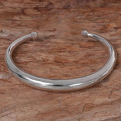 Alternate image for Hand Made Sterling Silver Cuff Bracelet from Indonesia Majestic Horn