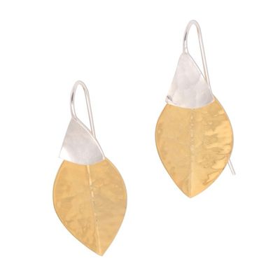 Alternate image for 22k Gold Plated Dangle Earrings from Bali Modern Fall