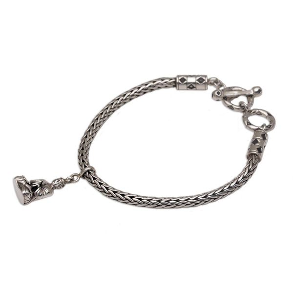 Alternate image for Buddha Charm Bracelet with Sterling Silver Naga Chain Flying Buddha