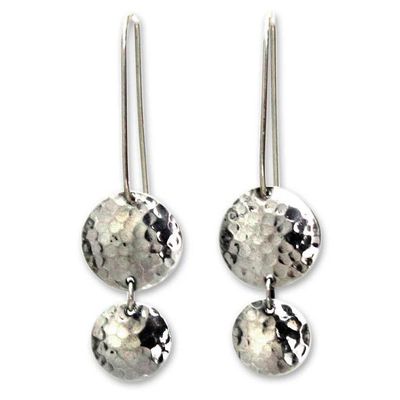 Alternate image for Sterling Silver Dangle Earrings Magical Shields