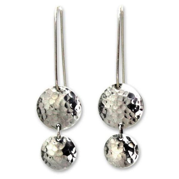 Alternate image for Sterling Silver Dangle Earrings Magical Shields