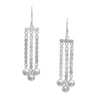 Alternate image for Sterling Silver Bauble Dangle Earrings from Bali Ballroom Candles
