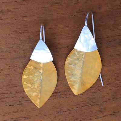 Alternate image for 22k Gold Plated Dangle Earrings from Bali Modern Fall