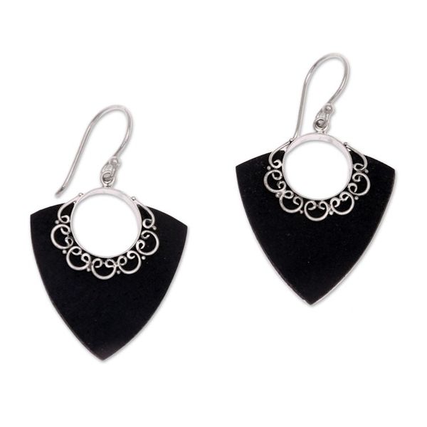Alternate image for Shooting Arrows Sterling Silver Lava Stone Dangle Earrings Shooting Arrows