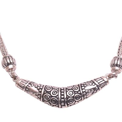 Alternate image for Sterling Silver Boomerang Pendant Necklace from Bali Dazzling Boomerang