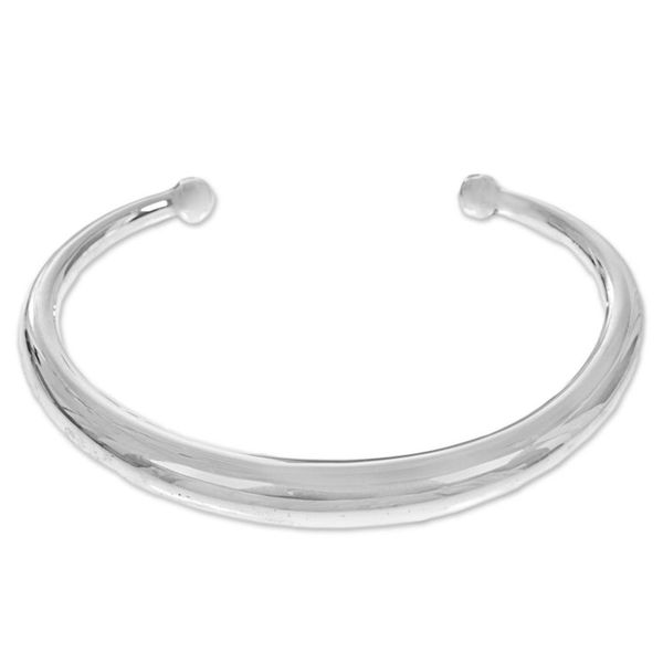Alternate image for Hand Made Sterling Silver Cuff Bracelet from Indonesia Majestic Horn