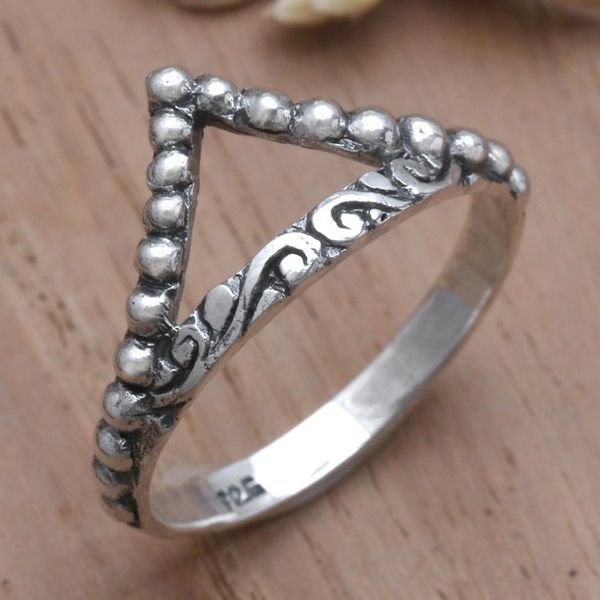 Alternate image for Fair Trade Sterling Silver Ring Crown of Insight