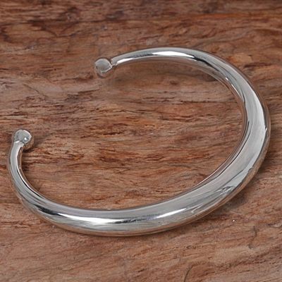 Alternate image for Hand Made Sterling Silver Cuff Bracelet from Indonesia Majestic Horn