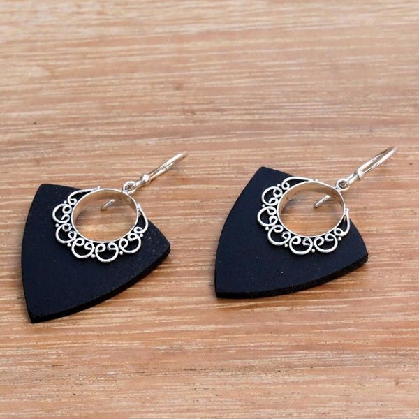 Alternate image for Shooting Arrows Sterling Silver Lava Stone Dangle Earrings Shooting Arrows