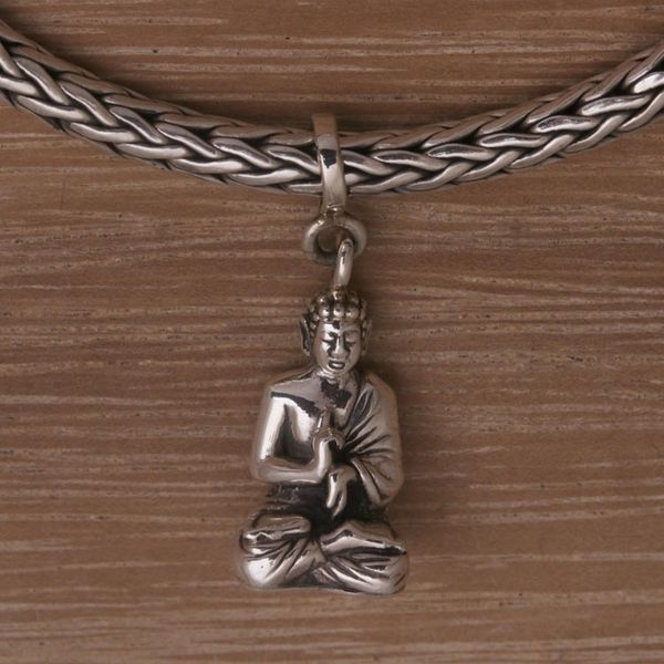 Alternate image for Buddha Charm Bracelet with Sterling Silver Naga Chain Flying Buddha