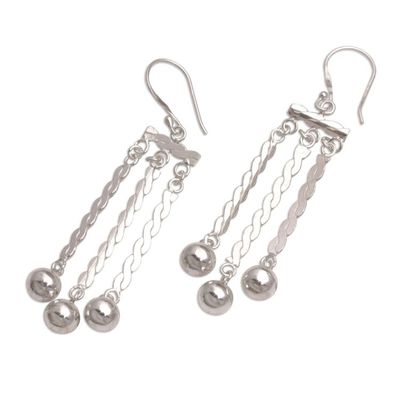 Alternate image for Sterling Silver Bauble Dangle Earrings from Bali Ballroom Candles