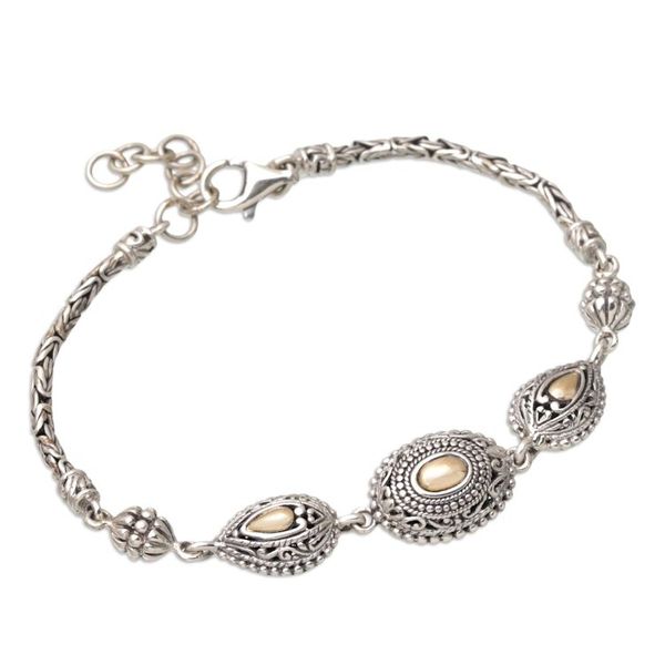 Alternate image for 18k Gold-Accented Sterling Silver Pendant Bracelet from Bali Endless Loving