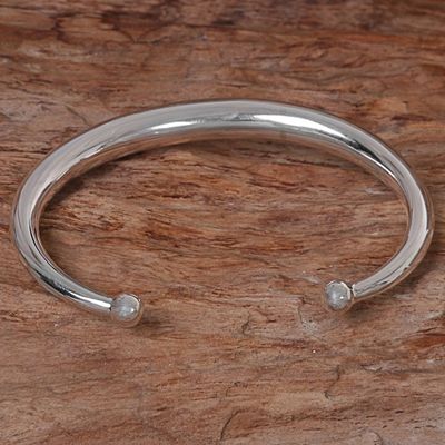 Alternate image for Hand Made Sterling Silver Cuff Bracelet from Indonesia Majestic Horn