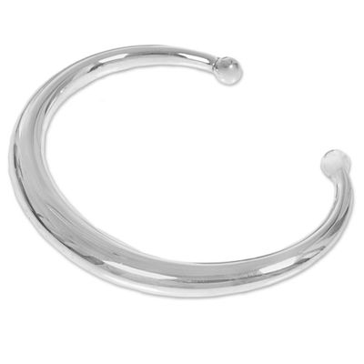 Alternate image for Hand Made Sterling Silver Cuff Bracelet from Indonesia Majestic Horn