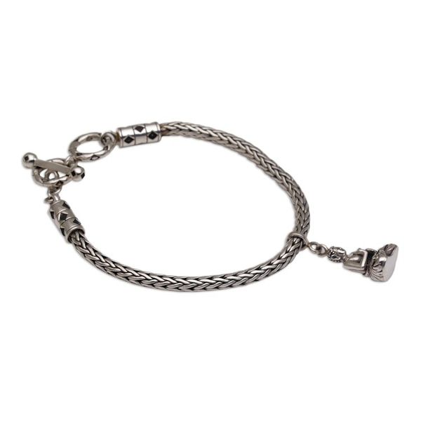 Alternate image for Buddha Charm Bracelet with Sterling Silver Naga Chain Flying Buddha