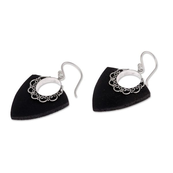 Alternate image for Shooting Arrows Sterling Silver Lava Stone Dangle Earrings Shooting Arrows