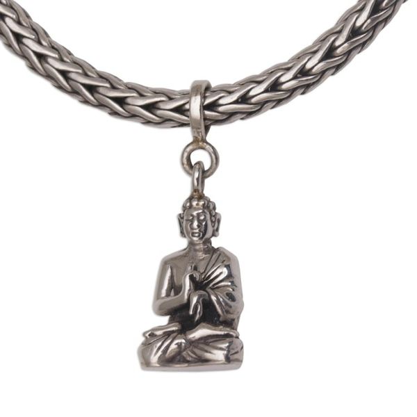 Alternate image for Buddha Charm Bracelet with Sterling Silver Naga Chain Flying Buddha
