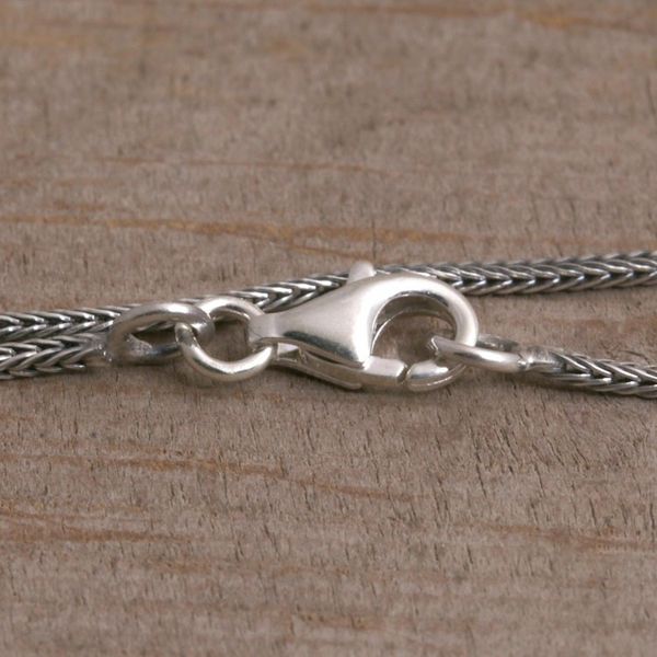 Alternate image for Handmade Sterling Silver Pendant Necklace Glistening Leaf