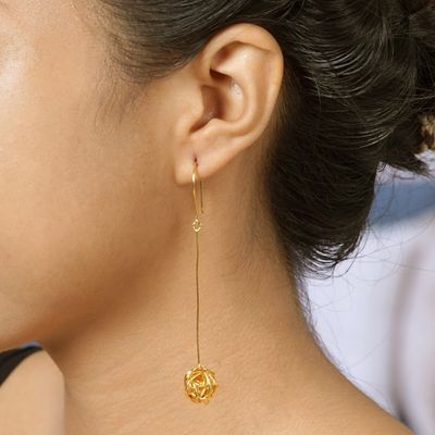 Alternate image for Handmade Gold-Plated Dangle Earrings Chaos Theory
