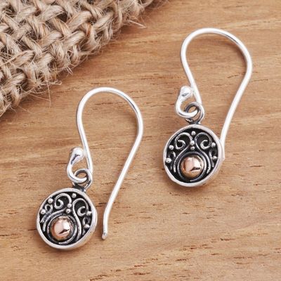 Alternate image for Gold Accented Sterling Silver Dangle Earrings Delicate Balance
