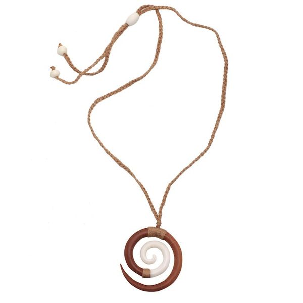 Alternate image for Sawo Wood and Cow Bone Adjustable Pendant Necklace Hypnotic Borneo