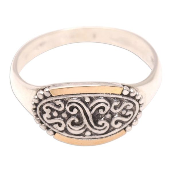 Alternate image for 18k Gold-Accented Cocktail Ring with Classic Motifs Noble Tradition
