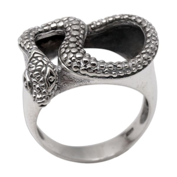 Alternate image for Mens Sterling Silver Snake Ring Slithering Snake