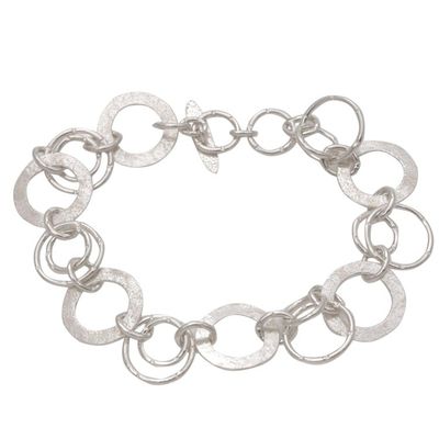 Alternate image for Handmade Sterling Silver Link Bracelet from Indonesia Circle of Hope