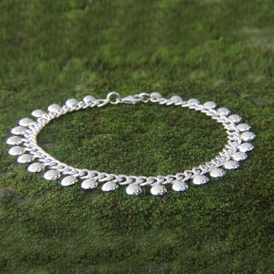 Alternate image for Handmade Sterling Silver Anklet Palace Charms