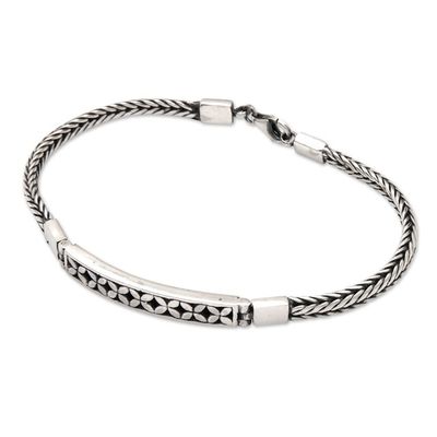 Alternate image for Mens Sterling Silver Pendant Bracelet Crafted in Bali Truehearted
