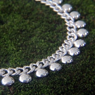 Alternate image for Handmade Sterling Silver Anklet Palace Charms