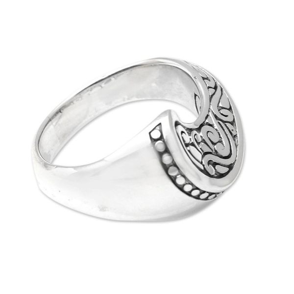 Alternate image for Artisan Made Sterling Silver Cocktail Ring Waving