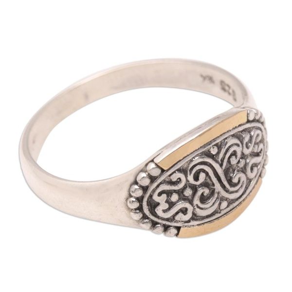 Alternate image for 18k Gold-Accented Cocktail Ring with Classic Motifs Noble Tradition