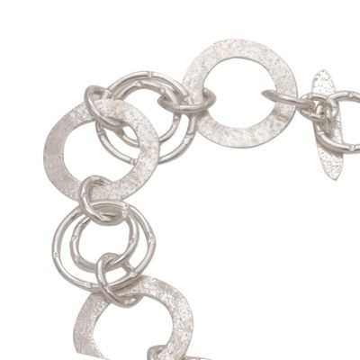 Alternate image for Handmade Sterling Silver Link Bracelet from Indonesia Circle of Hope