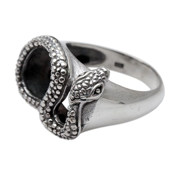 Alternate image for Mens Sterling Silver Snake Ring Slithering Snake