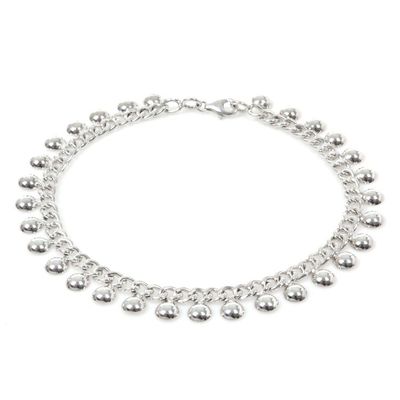 Alternate image for Handmade Sterling Silver Anklet Palace Charms