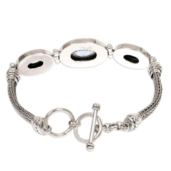 Alternate image for Blue Topaz Sterling Silver Bracelet Tradition