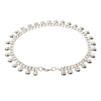 Alternate image for Handmade Sterling Silver Anklet Palace Charms