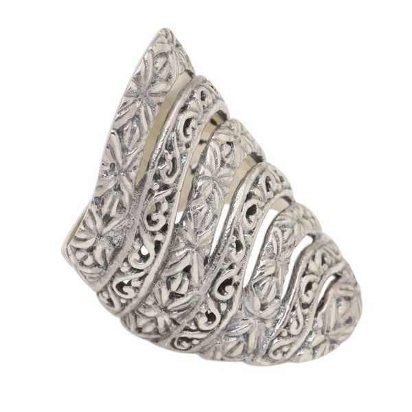 Alternate image for Seven Layer Sterling Silver Cocktail Ring Alluring Layers