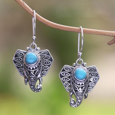 Alternate image for Sterling Silver Ganesha Dangle Earrings Mystic Ganesha