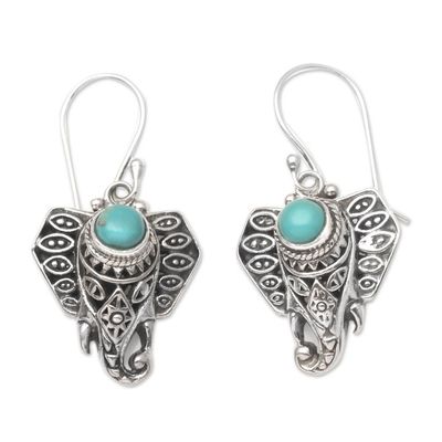Alternate image for Sterling Silver Ganesha Dangle Earrings Mystic Ganesha