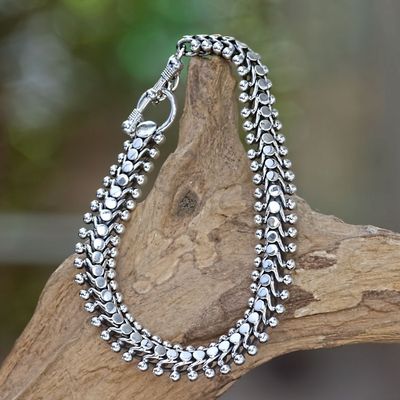 Alternate image for Sterling Silver Link Bracelet Centipede Crawl