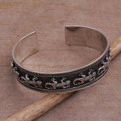 Alternate image for 925 Sterling Silver Lizard Cuff Bracelet from Bali Gecko Parade