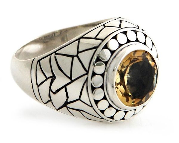 Alternate image for Citrine and Sterling Silver Dome Ring Denpasar Hero