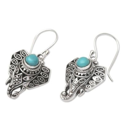 Alternate image for Sterling Silver Ganesha Dangle Earrings Mystic Ganesha