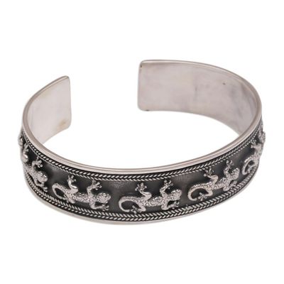 Alternate image for 925 Sterling Silver Lizard Cuff Bracelet from Bali Gecko Parade